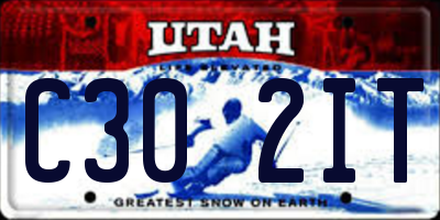 UT license plate C302IT