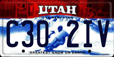 UT license plate C302IV