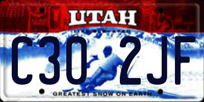 UT license plate C302JF