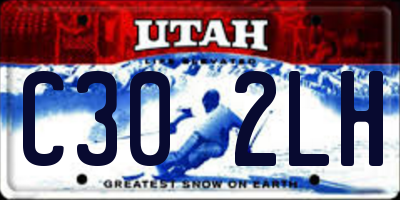 UT license plate C302LH