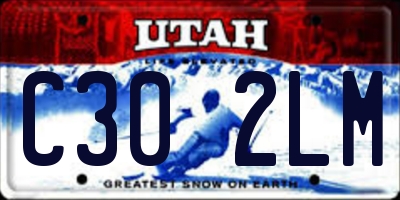 UT license plate C302LM