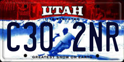 UT license plate C302NR