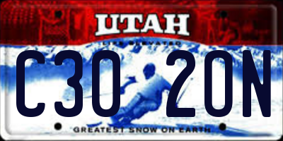 UT license plate C302ON