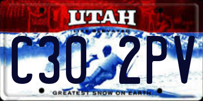 UT license plate C302PV