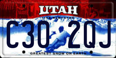 UT license plate C302QJ