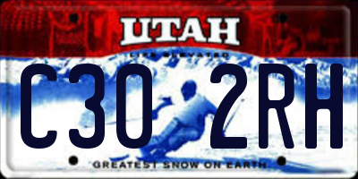 UT license plate C302RH