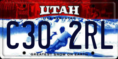 UT license plate C302RL