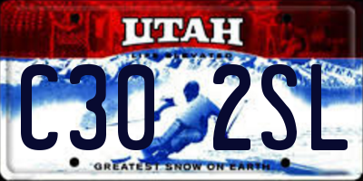 UT license plate C302SL
