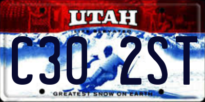 UT license plate C302ST