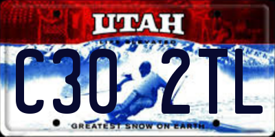 UT license plate C302TL