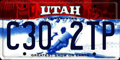 UT license plate C302TP