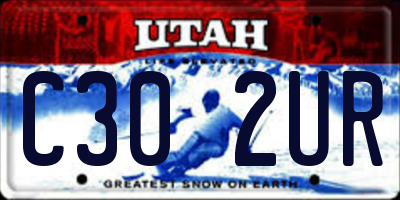 UT license plate C302UR