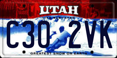 UT license plate C302VK