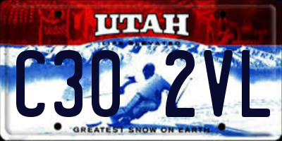 UT license plate C302VL
