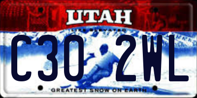 UT license plate C302WL
