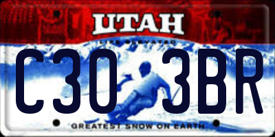 UT license plate C303BR