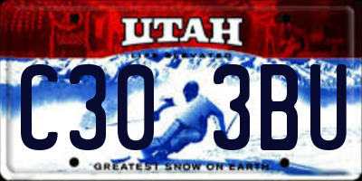 UT license plate C303BU