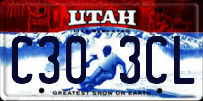 UT license plate C303CL