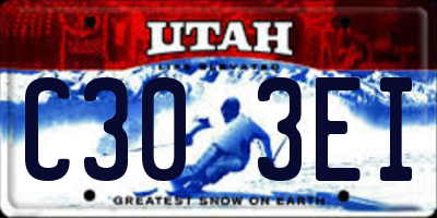UT license plate C303EI