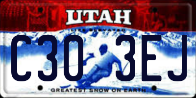 UT license plate C303EJ