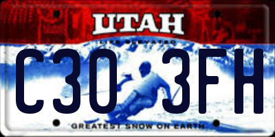 UT license plate C303FH