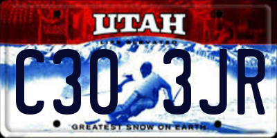 UT license plate C303JR