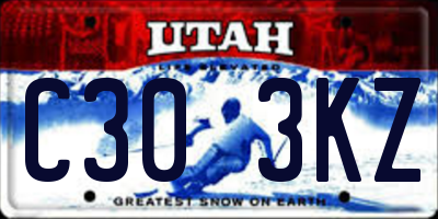 UT license plate C303KZ