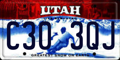 UT license plate C303QJ