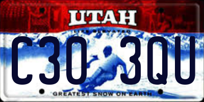 UT license plate C303QU