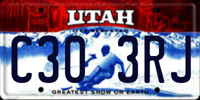 UT license plate C303RJ