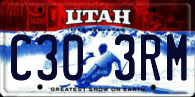UT license plate C303RM