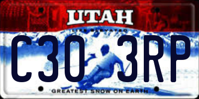 UT license plate C303RP
