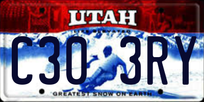 UT license plate C303RY