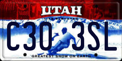 UT license plate C303SL
