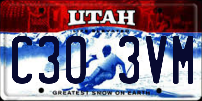 UT license plate C303VM