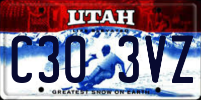 UT license plate C303VZ