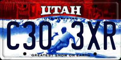 UT license plate C303XR