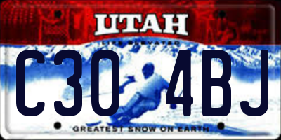UT license plate C304BJ