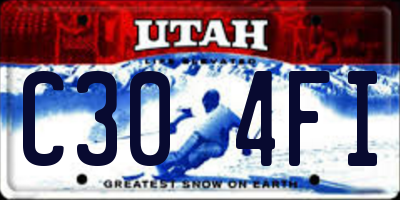 UT license plate C304FI