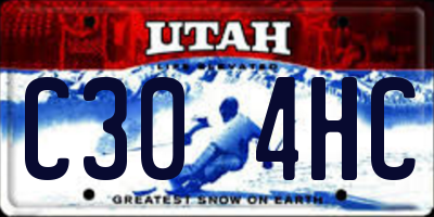 UT license plate C304HC