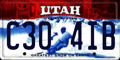 UT license plate C304IB