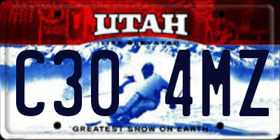 UT license plate C304MZ