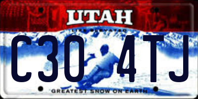UT license plate C304TJ