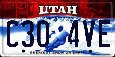 UT license plate C304VE
