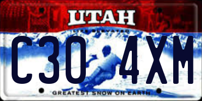 UT license plate C304XM