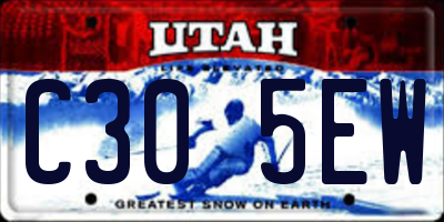 UT license plate C305EW