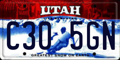 UT license plate C305GN