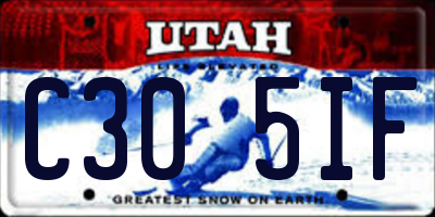 UT license plate C305IF