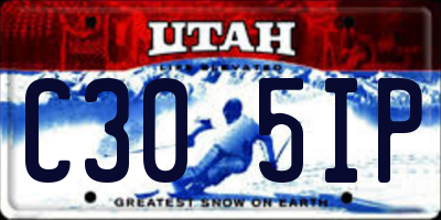 UT license plate C305IP