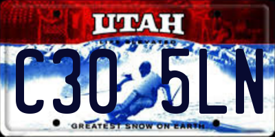 UT license plate C305LN